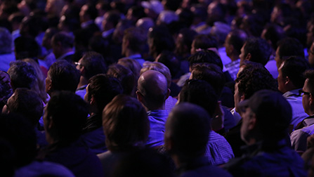 The crowd watches Phil announce the new iPhone 6